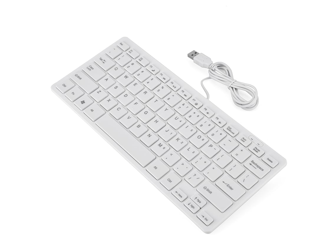 Teclado Usb Con Cable Ultrafino De 78 Teclas Para Ordenadores De Sobremesa, Portátiles Y Pc (blanco)