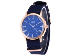 Reloj De Pulsera De Nailon Para Mujer Con Elegante Movimiento De Cuarzo Azul J55