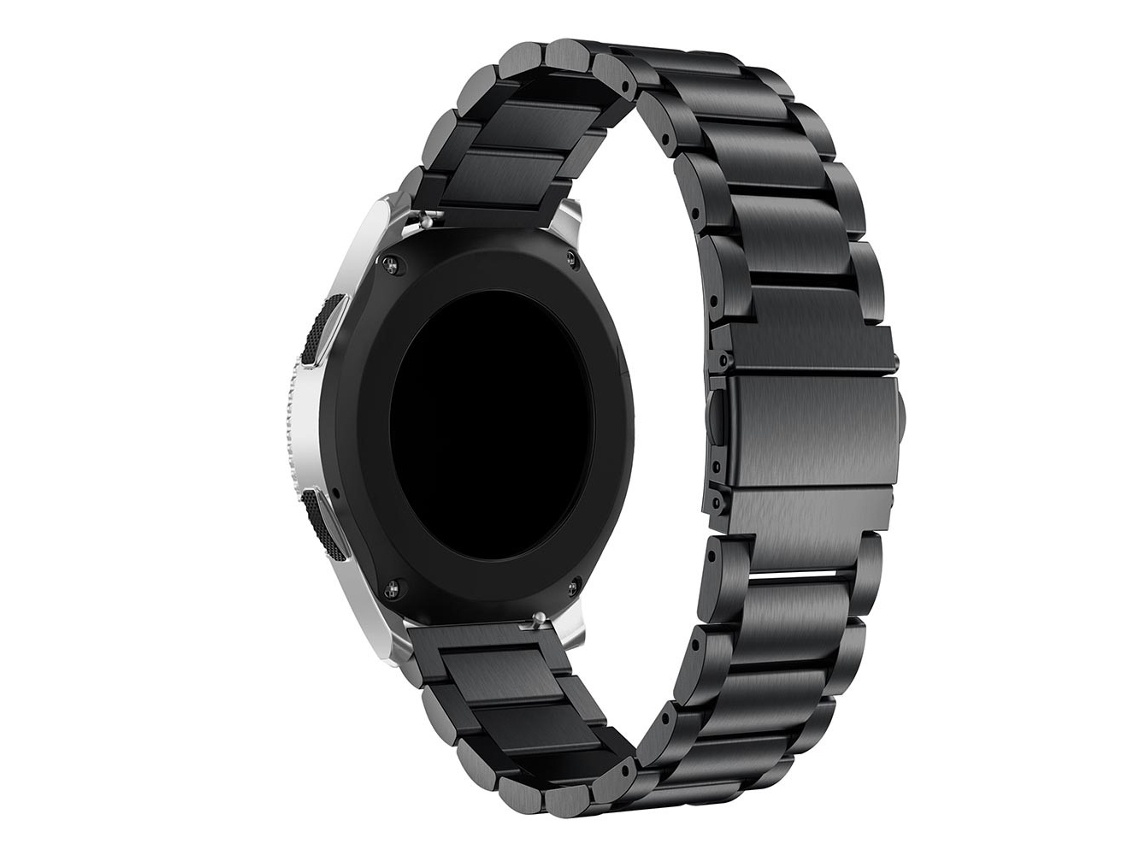 Correa de acero inoxidable tres perlas 22mm para Samsung Galaxy Watch 46mm - negro