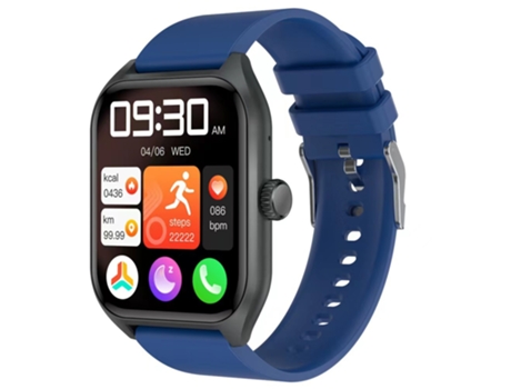 Smartwatch OHPA Qx5 Freqüência Cardíaca Spo2 Bp Temperatura Monitor Smartwatch Monitor De Saúde Bt Chamada Atividade Rastreador azul
