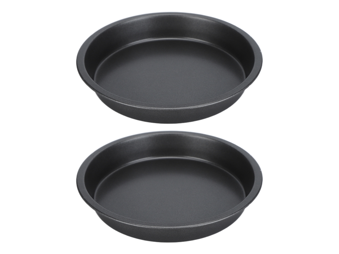 2 Bandejas Para Pizza De Acero Al Carbono Grueso Antiadherente De 9 Pulgadas Para Cocina Y Panadería.