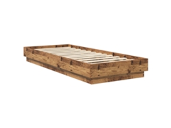 Maison Exclusive - Estructura De Cama De Suelo Madera Envejecida 80 X 200 Cm
