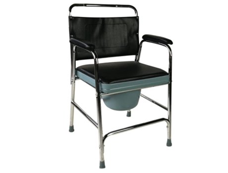 Silla Cómoda MOBICLINIC Mod. Velero Orinal Silla Para Inodoro Con Tapa Patas Antideslizantes Asiento Y Reposabrazos Acolchados Acero