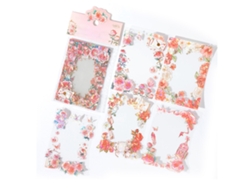 5 Hojas De Calcomanías De Flores Pet, Materiales De Papel Para Álbumes De Recortes, Pegatinas Decorativas Para Manualidades De Bricolaje, Álbumes De
