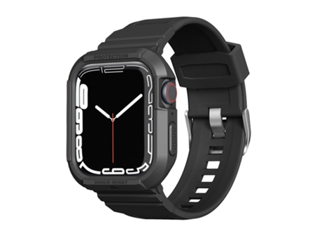 Correa de reloj inteligente integrada de fibra de carbono TPU para Apple Watch SE 2022 40 mm (negro)