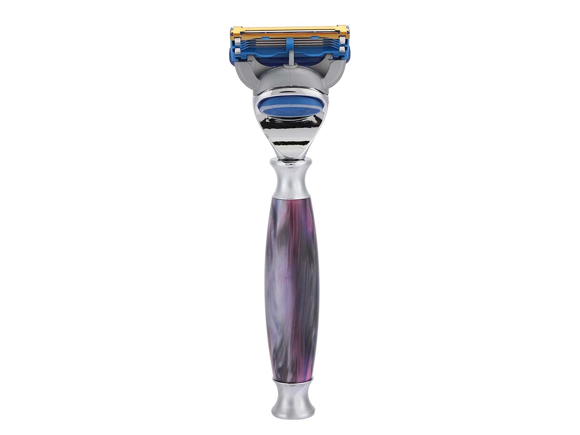 Navaja Manual Para Barba Hombres Rasuradora De Seguridad Eliminación De Pelo Facial Morado