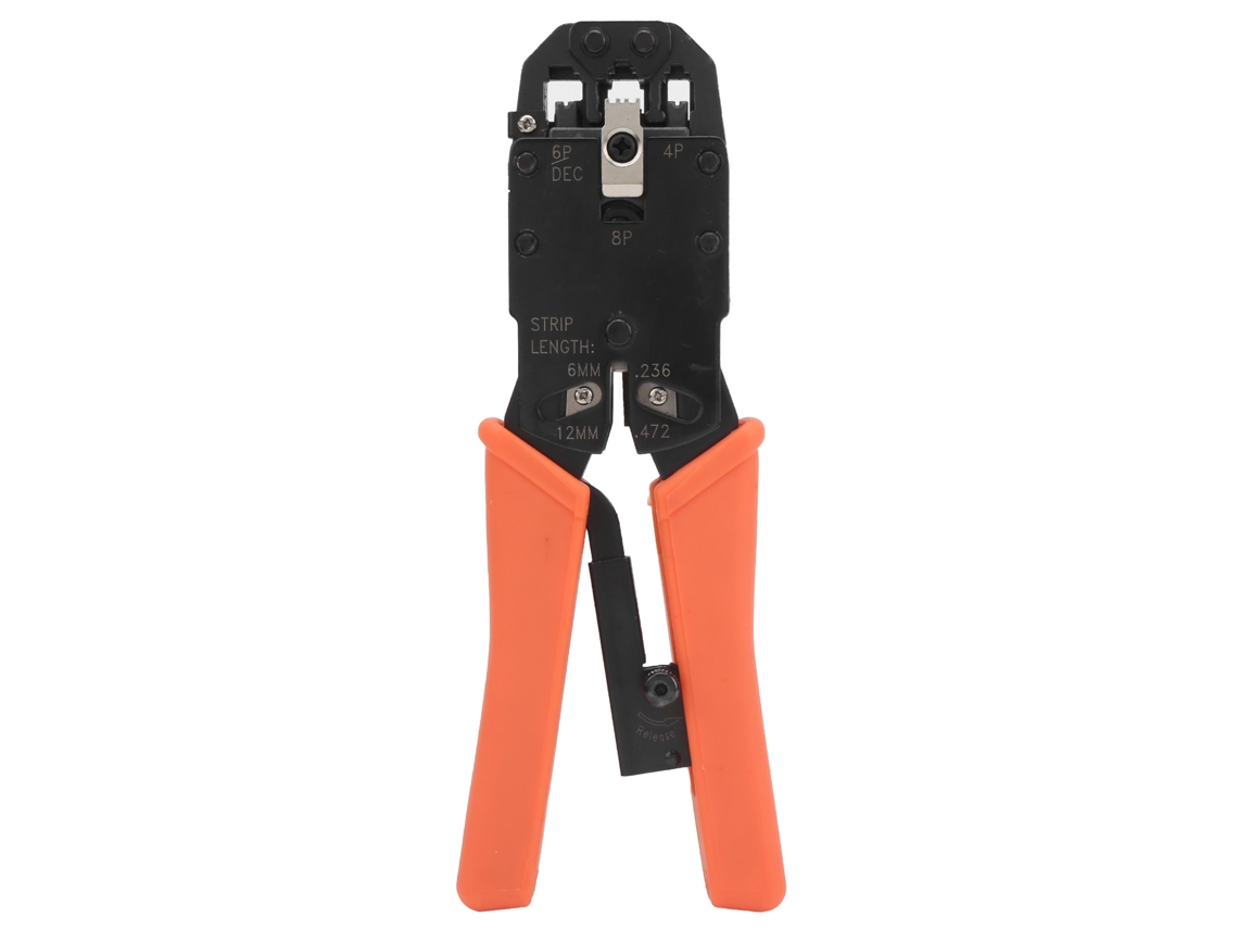 Alicates De Crimpado, Pelacables De Acero, Herramienta Industrial Manual Para Cables, Color Naranja.