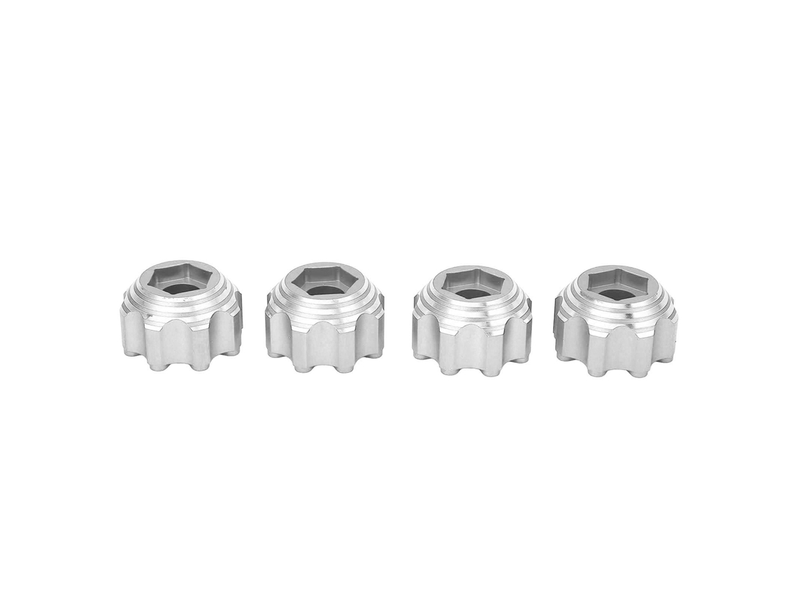 Mali 4 Pcs Adaptadores Hexagonais 8x32 para 17mm para Rodas 3.8in Carro Caminhão Elétrico Alumínio Prata