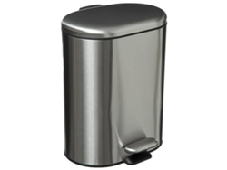 5five - papelera metálica de cierre suave 6l siliflex acero inoxidable