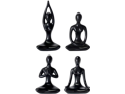 Figuras Abstractas Resina Negra Delicadas Esculturas Decorativas Ligeras Resistentes Decoración Hogar Hoteles