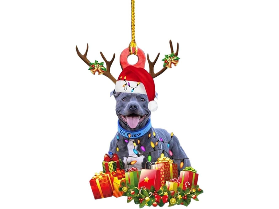 Lindo Colgante De Madera Con Forma De Perro Para Decorar El Árbol De Navidad, Regalo Para Un Amigo O Niño 2021