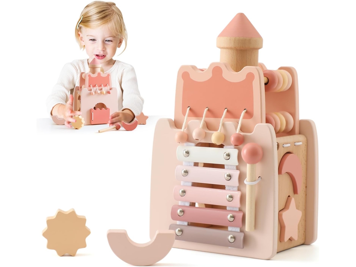 Juguete De Construcción Montessori De Madera, Multifuncional, Educativo, Sensorial, Para Niños De 2 Años En Adelante, Castillo Czhhmart