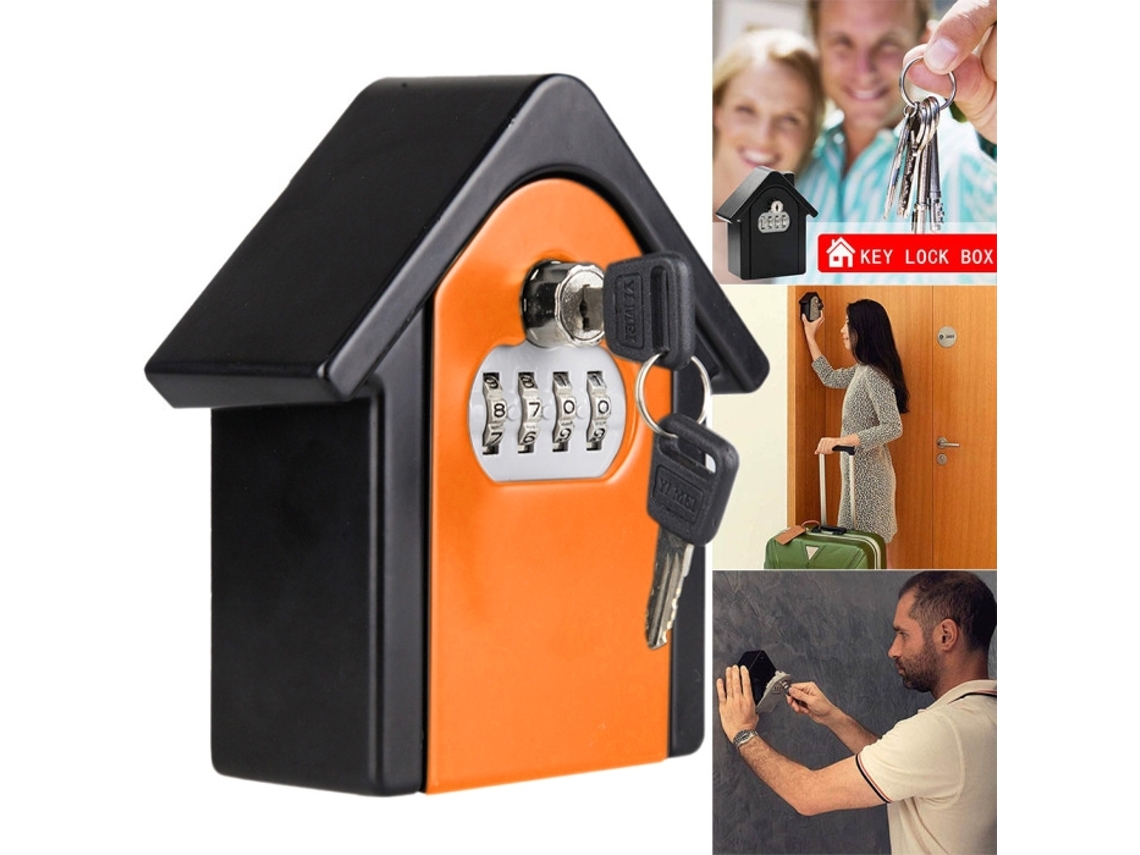 Caja De Llaves Chrui Forma Cabaña Segredo 1 Llave 15x13.5x5.5cm (naranja)