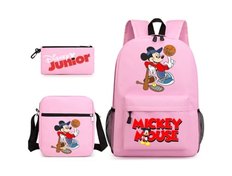 KOHREE Conjunto de tres piezas de mochila escolar para estudiantes de Mickey Mouse