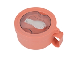 MEOIRUERY Tazón térmico con asa, tazón para sopa de acero inoxidable, diseño a prueba de fugas y tapa transparente, lonchera portátil al vacío para fideos bento