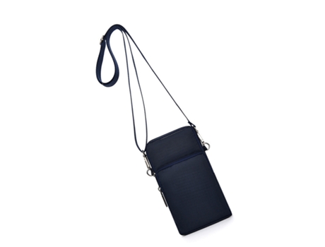 Bolsa grande para teléfono móvil multiusos con diseño de conector para auriculares Azul
