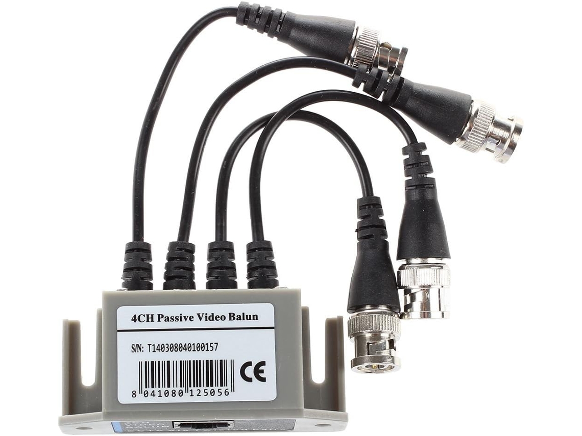 Transceptor Pasivo De 4 Canales Para Balun De Vídeo Utp Bnc Para Cámaras Cctv