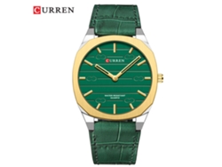 Reloj De Cuarzo Ultradelgado E Impermeable Con Esfera Grande Para Hombre Y Mujer (verde)