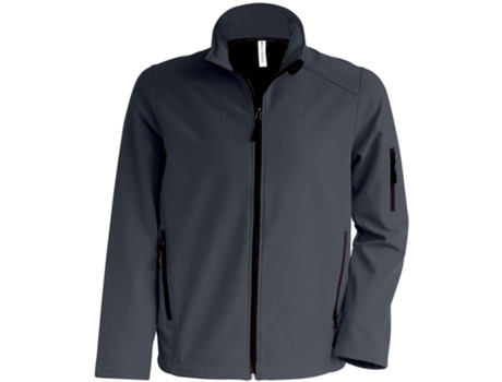 Chaqueta para Hombre KARIBAN Softshell Gris para Fitness (4XL)