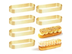 6 Aros de Tarte Oval CHRUI 5 Polegadas em Aço Perfurado