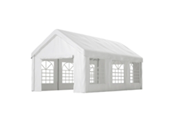 Garaje Tipo Carpa 3x6 M Vehículos, Puertas Enrollables Dobles, Estructura Resistente Con Paneles Desmontables