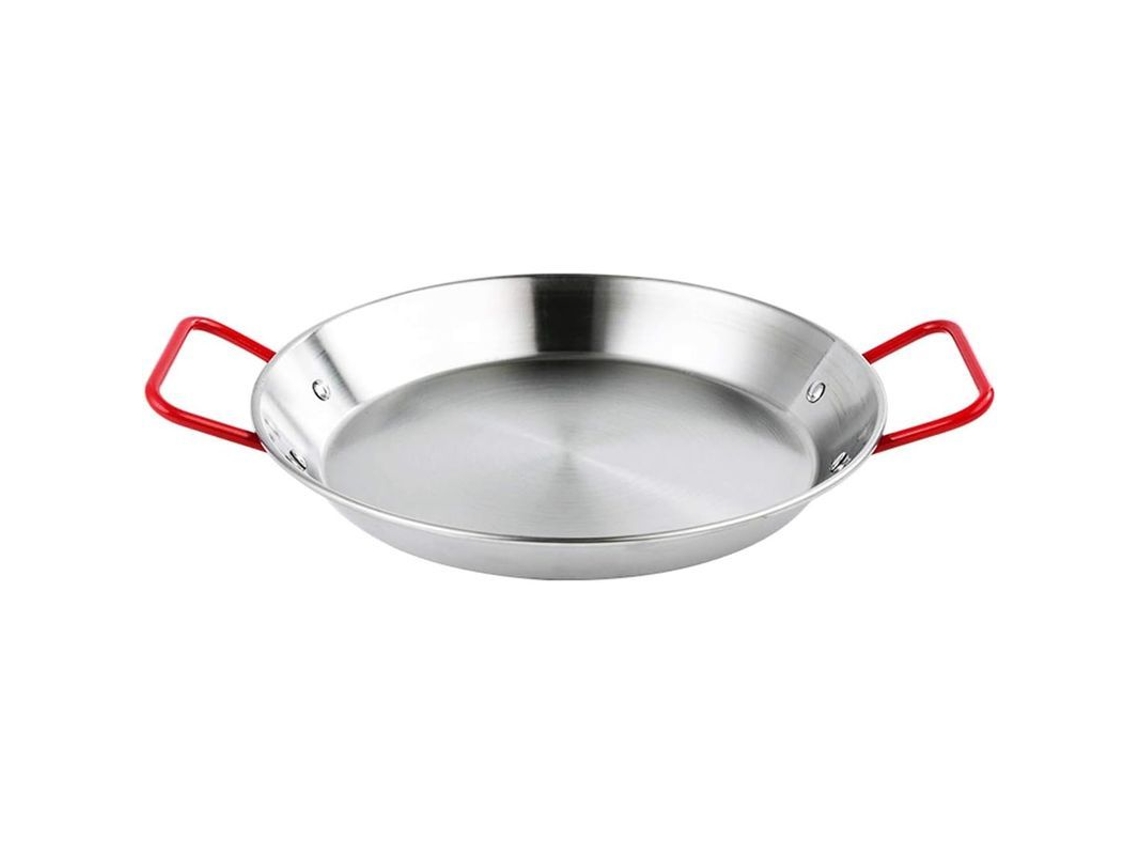 2026da-sartén De Paella De Acero Inoxidable Antiadherente 32cm Para Cocina Eléctrica Gas Inducción