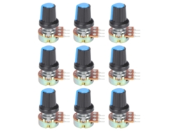 2026as-kit De 9 Potenciómetros Lineales Rotativos Wh148 Metal B1k 2k 5k 10k 20k 50k 100k 500k 1m Con Perilla