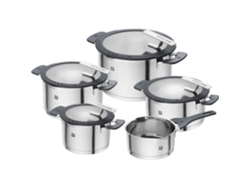 Juego de cocina de acero inoxidable ZWILLING, 5 piezas, compatible con placas de inducción.