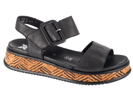 Sandalias de Mujer RIEKER Piel Negro (39)
