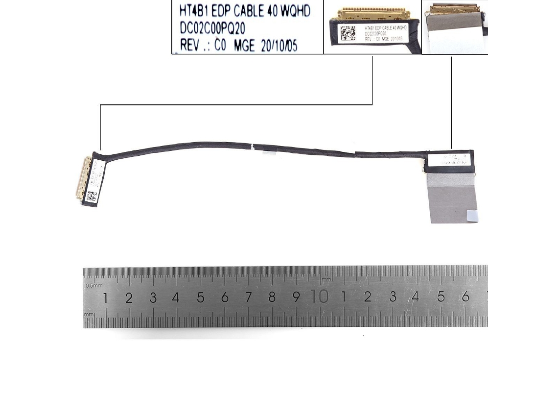 Cabo Lcd/led Lenovo Thinkpad T14s Gen 2 Wqhd 40pin0.4 5c11c12514 Dc02c00pq20 Dc02c00pq10 Compativo