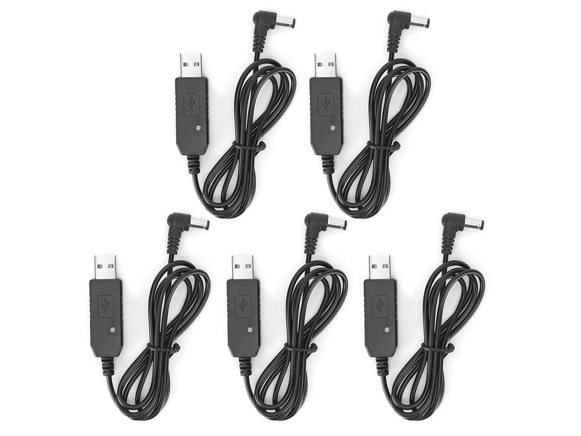 2026dn 5 cables de carga USB para radios bidireccionales Baofeng UV 5R, UV 82 y UV9R Plus