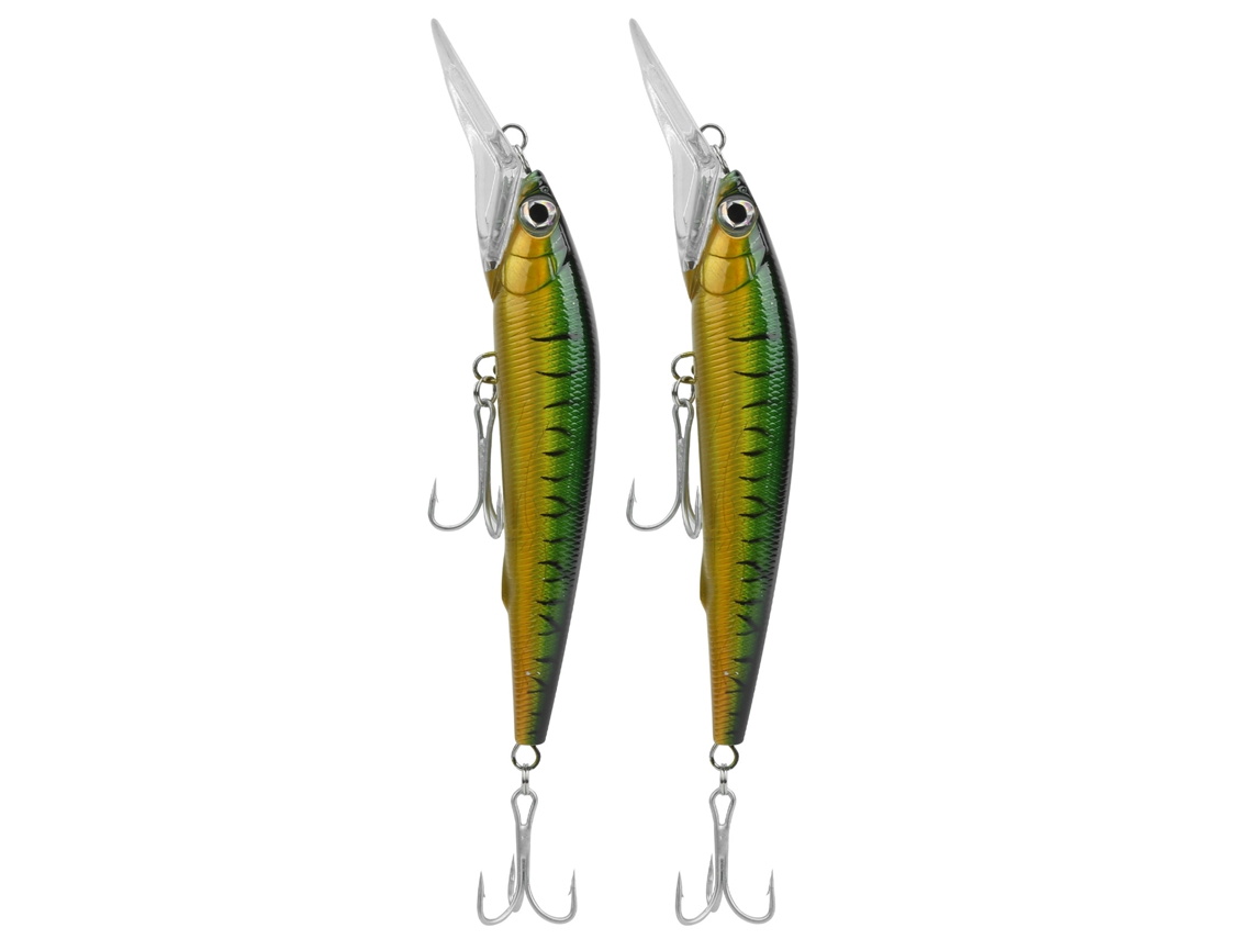 2026rebe-2 Piezas Señuelo Artificial De Minnow Para Pesca Simulación De Buceo Profundo Accesorio De Pesca 2