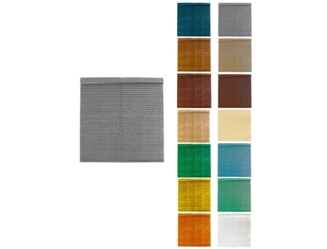 Persiana de Madera Alicantina Com Polea Metálica - Estor Enrollable para Ventanas, Puertas, Salón Gris (Pintada) 130 x 200 cm