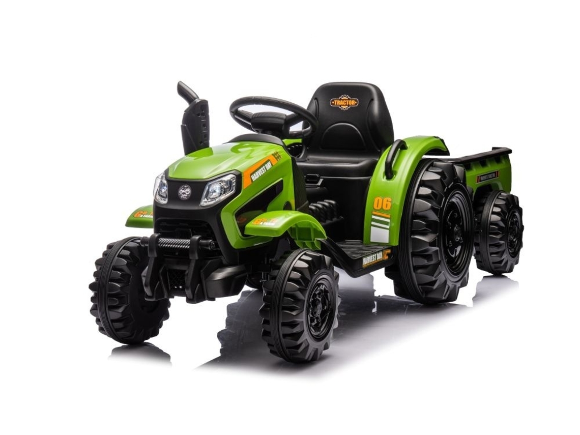 Tractor Eléctrico Con Remolque, 12 Voltios, Módulo De Música, Bluetooth.