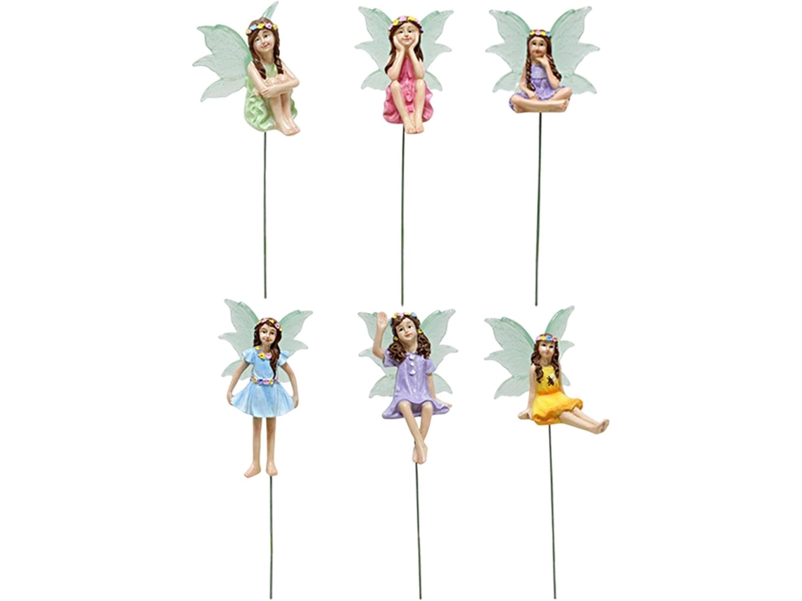 Figuritas, Diy, Esculturas De Resina Fluorescente, Pequeñas, 6 X – Estatuas Para Exteriores Para Césped, Balcones,