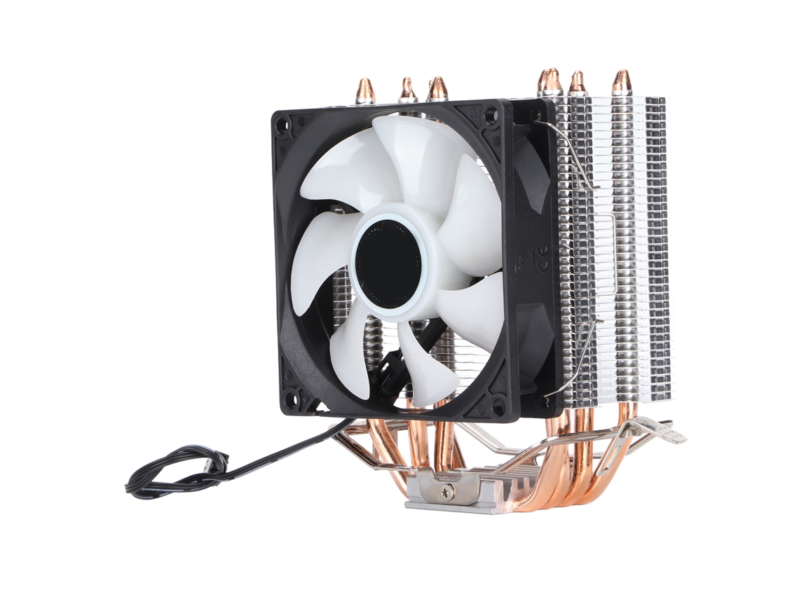Enfriador De Cpu Rgb De 3 Pines De 90mm Con 4 Tubos Cpu Fan Para Intel Lga775/1155/1156 Amd Am2/am3