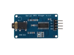 Módulo Reproductor De Mp3, Control Uart, Puerto Serie, Placa Con Zócalo Para Tarjeta De Memoria