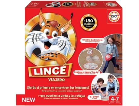 Juego de Mesa EDUCA Lince Viajero (Edad Mínima: 4 Años - Dificultad: Baja)