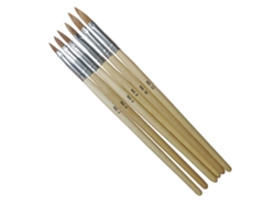 Juego de 6 pinceles para uñas, pincel de madera para dibujo en gel UV RNEMITERY