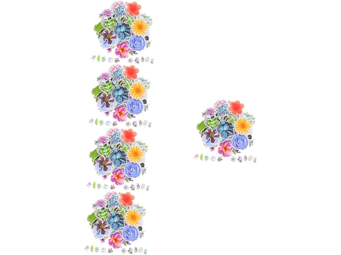 250 Pegatinas Decorativas De Flores Para Portátil O Botella