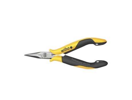 WIHA Alicates de boca semi-redonda Professional ESD con forma recta (27905)