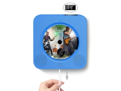 Reproductor De Cd Portátil Bluetooth Con Interruptor De Cable Para El Hogar Y La Escuela - Azul