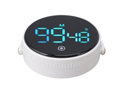 Temporizador Digital Magnético Para Cocina Con Gran Pantalla Led Para La Cocina, Clases Y Gimnasio - Blanco
