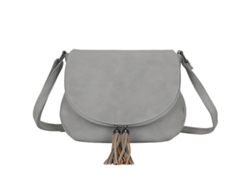 Bolso de hombro con cremallera para mujer en gris claro de Gallantry