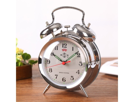 Despertador de reloj de escritorio silencioso vintage con reloj despertador de luz nocturna HHZ
