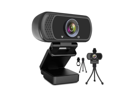 Webcam Hd 1080P Usb Pc Computadora Con Microfono Laptop Desktop Videocamera Full Video Pro Streaming Per La Chiamate In Conference Giochi Nero BISB...
