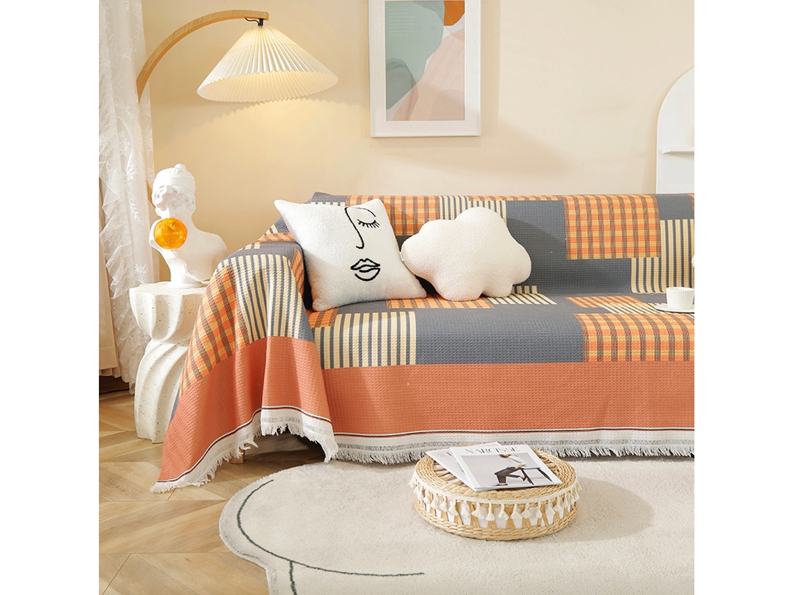 Funda de asiento de sofá antideslizante Protector de cojín de sofá -Patrón 8-180x180cm LUUCOZK