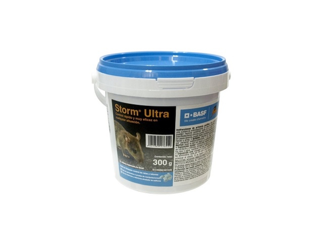 BASF Storm Ultra Isca Rodenticida em Óvulos 5G Flocoumafen 0 0025% Pote 300 Gr