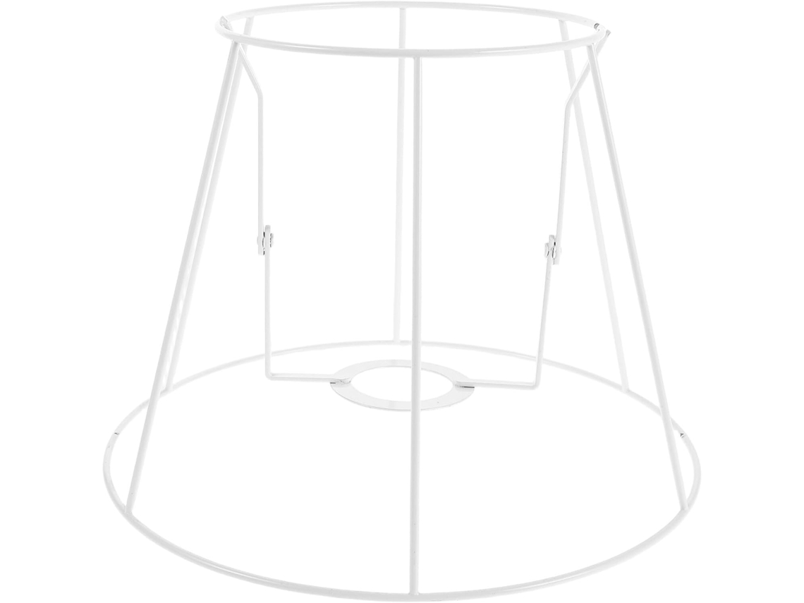 Marco Metálico Cilíndrico De 15 X 25 X 18 Cm, Blanco, Anillo Adaptador, Soporte Cónico Para