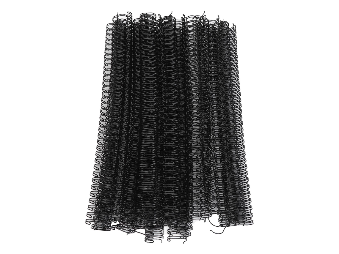 50pcs Espiral De Ligação Com Duplo Loop 180 Folhas Capacidade 3:1 Passo 34 Loop 19mm Diâmetro Para Papel A4 Preto